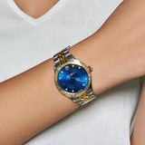 Buy Shop Versace Hellenyium Quartz Blue Dial Two Tone Steel Strap Watch for Women - VE2S00522 USA Online