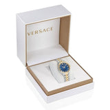 Buy Shop Versace Hellenyium Quartz Blue Dial Two Tone Steel Strap Watch for Women - VE2S00522 USA Online