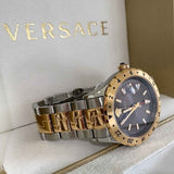 Buy Shop Versace Hellenyium Quartz Brown Dial Two Tone Steel Strap Watch For Men - V11040015 USA Online