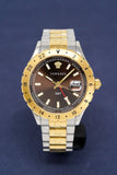 Buy Shop Versace Hellenyium Quartz Brown Dial Two Tone Steel Strap Watch For Men - V11040015 USA Online