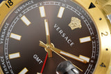 Buy Shop Versace Hellenyium Quartz Brown Dial Two Tone Steel Strap Watch For Men - V11040015 USA Online