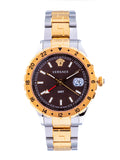 Buy Shop Versace Hellenyium Quartz Brown Dial Two Tone Steel Strap Watch For Men - V11040015 USA Online