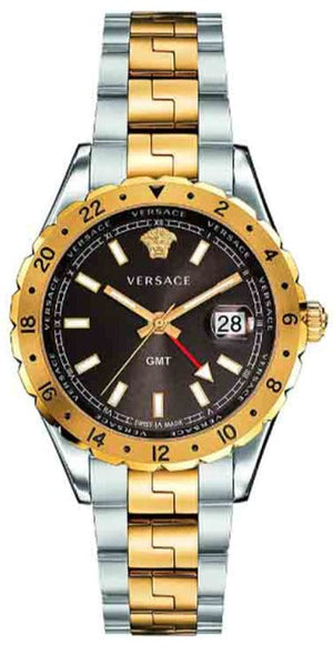Buy Shop Versace Hellenyium Quartz Brown Dial Two Tone Steel Strap Watch For Men - V11040015 USA Online