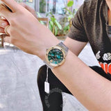 Buy Shop Versace Hellenyium Quartz Green Dial Silver Steel Strap Watch For Men - VEVK00420 USA Online