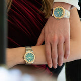 Buy Shop Versace Hellenyium Quartz Green Dial Silver Steel Strap Watch For Men - VEVK00420 USA Online
