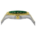 Buy Shop Versace Hellenyium Quartz Green Dial Two Tone Steel Strap Watch For Men - VE3A00720 USA Online