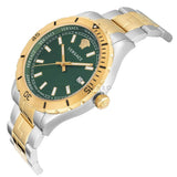 Buy Shop Versace Hellenyium Quartz Green Dial Two Tone Steel Strap Watch For Men - VE3A00720 USA Online
