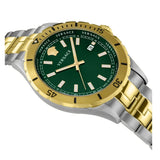 Buy Shop Versace Hellenyium Quartz Green Dial Two Tone Steel Strap Watch For Men - VE3A00720 USA Online
