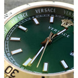 Buy Shop Versace Hellenyium Quartz Green Dial Two Tone Steel Strap Watch For Men - VE3A00720 USA Online