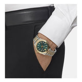 Buy Shop Versace Hellenyium Quartz Green Dial Two Tone Steel Strap Watch For Men - VEVI00620 USA Online