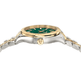 Buy Shop Versace Hellenyium Quartz Green Dial Two Tone Steel Strap Watch For Men - VEVI00620 USA Online