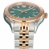 Buy Shop Versace Hellenyium Quartz Green Dial Two Tone Steel Strap Watch for Men - VEVK01324 USA Online