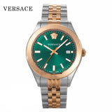 Buy Shop Versace Hellenyium Quartz Green Dial Two Tone Steel Strap Watch for Men - VEVK01324 USA Online
