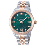 Buy Shop Versace Hellenyium Quartz Green Dial Two Tone Steel Strap Watch for Women - VE2S00422 USA Online