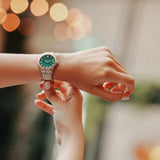 Buy Shop Versace Hellenyium Quartz Green Dial Two Tone Steel Strap Watch for Women - VE2S00422 USA Online