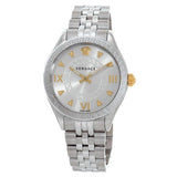 Buy Shop Versace Hellenyium Quartz Silver Dial Silver Steel Strap Watch for Women - VE2S00322 USA Online