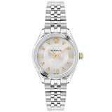 Buy Shop Versace Hellenyium Quartz Silver Dial Silver Steel Strap Watch for Women - VE2S00322 USA Online