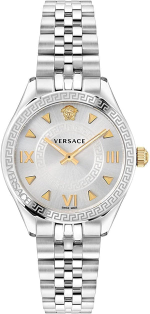 Buy Shop Versace Hellenyium Quartz Silver Dial Silver Steel Strap Watch for Women - VE2S00322 USA Online