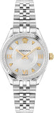 Buy Shop Versace Hellenyium Quartz Silver Dial Silver Steel Strap Watch for Women - VE2S00322 USA Online