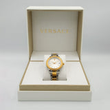Buy Shop Versace Hellenyium Silver Dial Two Tone Steel Strap Watch for Women - V12030015 USA Online