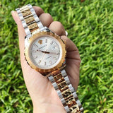 Buy Shop Versace Hellenyium Silver Dial Two Tone Steel Strap Watch for Women - V12030015 USA Online