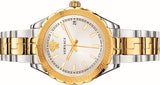 Buy Shop Versace Hellenyium Silver Dial Two Tone Steel Strap Watch for Women - V12030015 USA Online