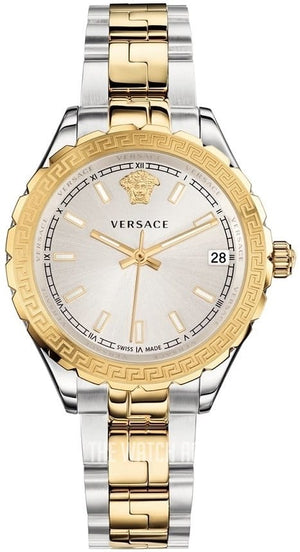 Buy Shop Versace Hellenyium Silver Dial Two Tone Steel Strap Watch for Women - V12030015 USA Online