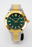 Versace Hellenyium Green Dial Two Tone Steel Strap Watch for Women - VEVH00620