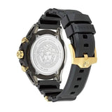 Buy Shop Versace Icon Active Chrono Gold Dial Black Silicone Strap Unisex Watch - VEZ701623 USA Online