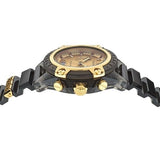 Buy Shop Versace Icon Active Chrono Gold Dial Black Silicone Strap Unisex Watch - VEZ701623 USA Online