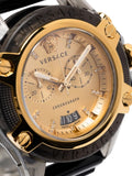Buy Shop Versace Icon Active Chrono Gold Dial Black Silicone Strap Unisex Watch - VEZ701623 USA Online