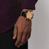 Buy Shop Versace Icon Active Chrono Gold Dial Black Silicone Strap Unisex Watch - VEZ701623 USA Online