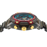 Buy Shop Versace Icon Active Chronograph Black Dial Black Rubber Strap Unisex Watch - VE8P00224 USA Online