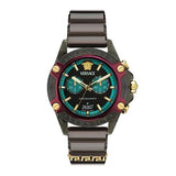 Buy Shop Versace Icon Active Chronograph Black Dial Black Rubber Strap Unisex Watch - VE8P00224 USA Online