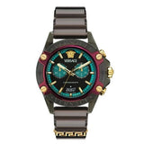 Buy Shop Versace Icon Active Chronograph Black Dial Black Rubber Strap Unisex Watch - VE8P00224 USA Online