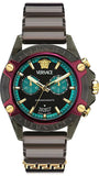 Buy Shop Versace Icon Active Chronograph Black Dial Black Rubber Strap Unisex Watch - VE8P00224 USA Online