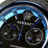 Buy Shop Versace icon Active Chronograph Black Dial Black Silicone Strap Watch For Men - VEZ700622 USA Online