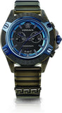 Buy Shop Versace icon Active Chronograph Black Dial Black Silicone Strap Watch For Men - VEZ700622 USA Online