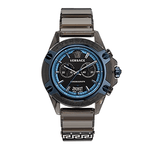 Buy Shop Versace icon Active Chronograph Black Dial Black Silicone Strap Watch For Men - VEZ700622 USA Online