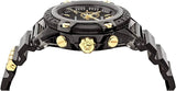 Buy Shop Versace Icon Active Chronograph Black Dial Black Steel Strap Watch for Men - VEZ700421 USA Online