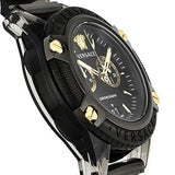 Buy Shop Versace Icon Active Chronograph Black Dial Black Steel Strap Watch for Men - VEZ700421 USA Online