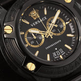 Buy Shop Versace Icon Active Chronograph Black Dial Black Steel Strap Watch for Men - VEZ700421 USA Online