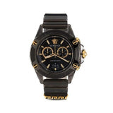 Buy Shop Versace Icon Active Chronograph Black Dial Black Steel Strap Watch for Men - VEZ700421 USA Online