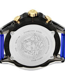 Buy Shop Versace Icon Active Chronograph Black Dial Blue Rubber Strap Watch For Men VEZ700521 USA Online