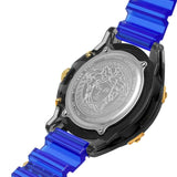 Buy Shop Versace Icon Active Chronograph Black Dial Blue Rubber Strap Watch For Men VEZ700521 USA Online