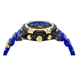 Buy Shop Versace Icon Active Chronograph Black Dial Blue Rubber Strap Watch For Men VEZ700521 USA Online