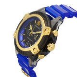 Buy Shop Versace Icon Active Chronograph Black Dial Blue Rubber Strap Watch For Men VEZ700521 USA Online