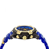 Buy Shop Versace Icon Active Chronograph Black Dial Blue Rubber Strap Watch For Men VEZ700521 USA Online