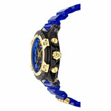 Buy Shop Versace Icon Active Chronograph Black Dial Blue Rubber Strap Watch For Men VEZ700521 USA Online