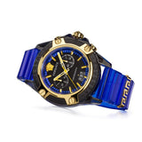 Buy Shop Versace Icon Active Chronograph Black Dial Blue Rubber Strap Watch For Men VEZ700521 USA Online